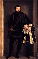Portrait of Count Giuseppe da Porto with his Son Adriano, 1551-52, veronese