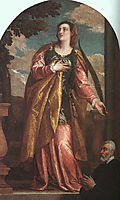 Saint Lucy and a Donor, 1580, veronese