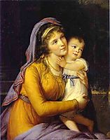 Baroness Anna Sergeevna Stroganova and Her Son Sergey, 1793, vigeelebrun