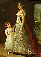 Portrait of Caroline Murat with her daughter, Letizia, 1807, vigeelebrun