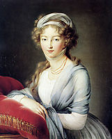 Portrait of Empress Elisabeth Alexeievna of Russia, 1795, vigeelebrun