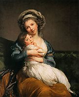 Self Portrait with Her Daughter, Julie, 1786, vigeelebrun