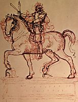 Drawing of an equestrian monument, c.1500, vinci