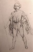 Drawing of a fancy dress costume, c.1500, vinci