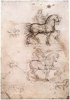 Equestrian monument, 1517-1518, vinci