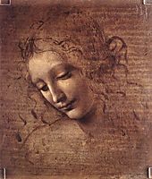 Female head or The Lady of the Dishevelled Hair, 1508, vinci