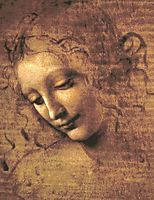 Head of Dishevelled Young Girl (Leda), 1508, vinci