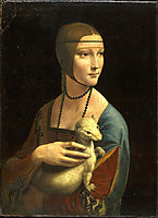 Portrait of Cecilia Gallerani or Lady with an Ermine, 1489-1490, vinci