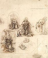 Studies for a Nativity, vinci