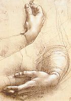 Study of hands, 1474, vinci