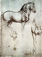 Study of horses, 1490, vinci