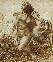 Study for the Kneeling Leda, c.1506, vinci