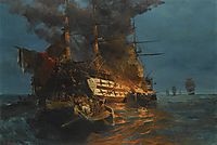 The burning of a Turkish frigate, volanakis