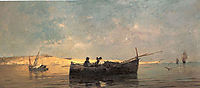 Fishing boat at dusk, volanakis
