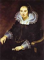 Portrait of a Lady with a Fan, vos