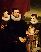Portrait of a Nobleman and Three Children, vos