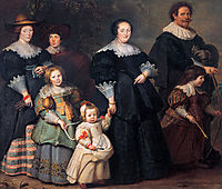 Self-portrait of the Artist with his Wife Suzanne Cock and their Children, c.1630, vos