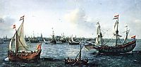 The Harbour in Amsterdam, 1630, vroom