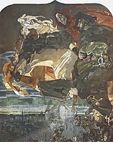 Flight of Faust and Mephisto, 1886, vrubel