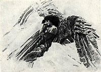 The Flying Demon, c.1890, vrubel