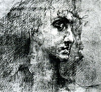 Head of angel, 1887, vrubel