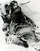 Lady in furs, c.1880, vrubel