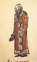 Mamyrov, the old deacon (Costume design for the opera , 1900, vrubel