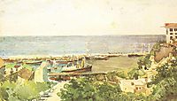 Odessa harbour, 1885, vrubel