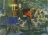 Portrait of an Officer (Pechorin on a Sofa), 1889, vrubel