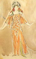 Volkhova, the sea princess (Costume design for the opera , 1897, vrubel