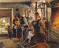At the farrier, 1854, waldmuller