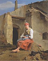 At the ruins of the fire , 1847, waldmuller