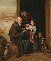 The charity , 1865, waldmuller