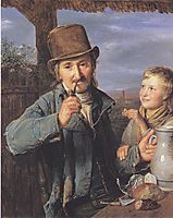 The day laborer with his son, 1823, waldmuller