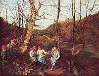 Early Spring in the Vienna Woods , 1861, waldmuller