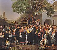 Lower-Austrian Peasant Wedding , 1843, waldmuller