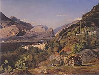 Mountains of Arco at Riva , 1841, waldmuller
