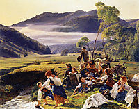 The pilgrims resting, 1859, waldmuller
