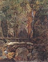 Rettenbach wilderness near Ischl (The Hohenzollern waterfall in Jainzental) , 1832, waldmuller
