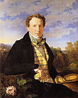 Self portrait at the age of 35 , 1828, waldmuller