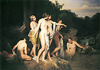 Women bathing at the brook, 1848, waldmuller