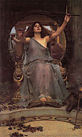 Circë offering the Cup to Ulysses, 1891, waterhouse
