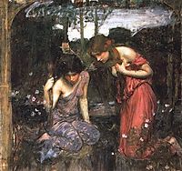 Nymphs Finding the Head of Orpheus, 1900, waterhouse