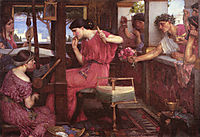 Penelope and the Suitors, 1912, waterhouse