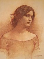 Study for The Lady Clare, waterhouse