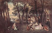 Entertainment countryside, c.1718, watteau