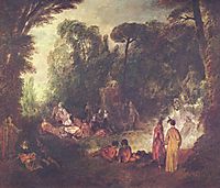 Feast in Park, c.1713, watteau