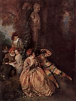 The Harlekin, c.1716, watteau