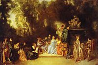 Party in the Open Air, 1718, watteau