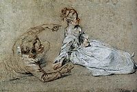 Sitting Couple, c.1716, watteau